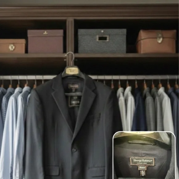 Tommy Bahama Island Soft 100% Silk Black Blazer Sport Coat - Size S (Fits M/L) - Picture 2 of 5